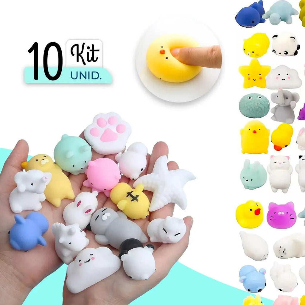 Squishy Bichinho Macio Fofo de Apertar Anti Stress Mochi de Brincar Pop It Fidget