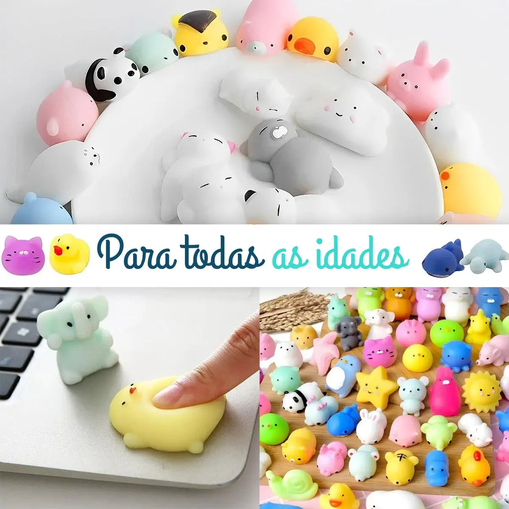 Squishy Bichinho Macio Fofo de Apertar Anti Stress Mochi de Brincar Pop It Fidget